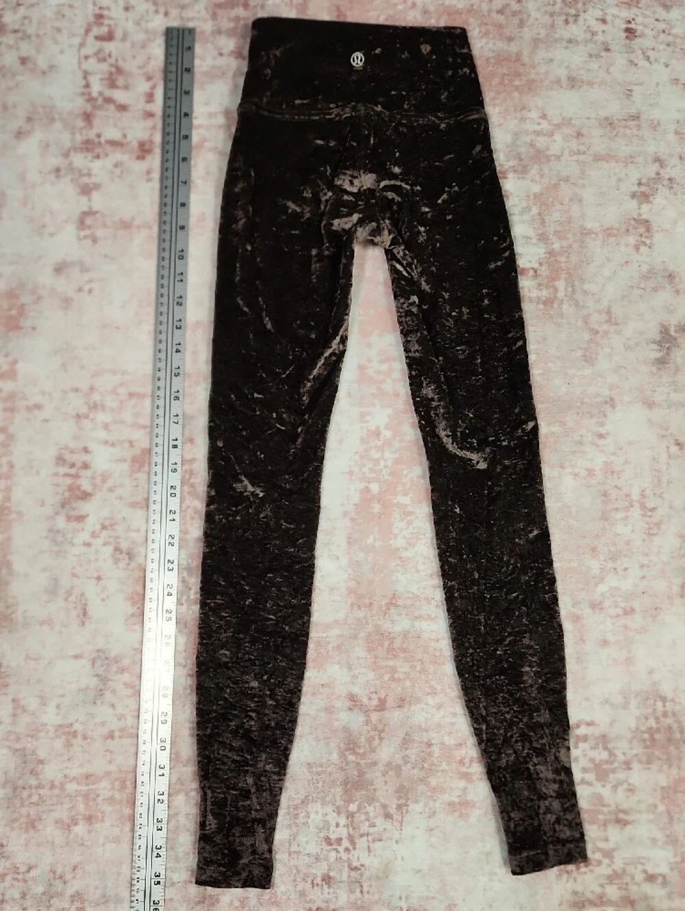 Lululemon Wunder Lounge Tight Crushed Velvet French Press Brown Legging Size 2